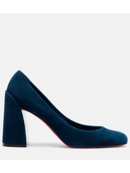 Semišové lodičky Christian Louboutin modrá