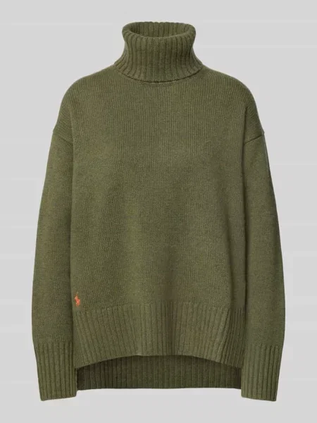 Sweter z dzianiny z golfem Polo Ralph Lauren zielony