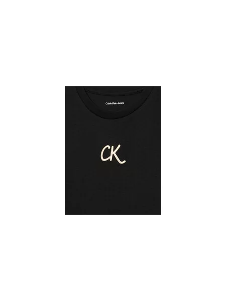 Calvin Klein Jeans Marškinėliai Glitter M juoda