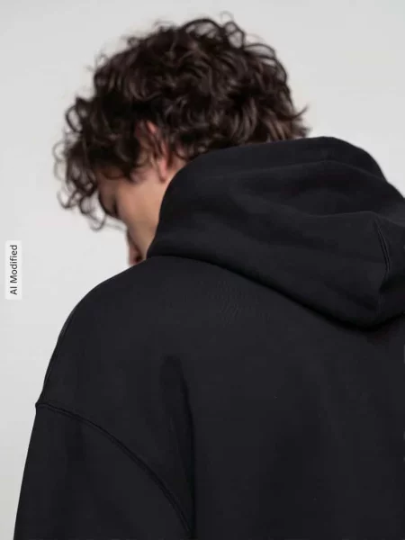 Bluza z kapturem o kroju regular fit z czystej bawełny Nike czarna