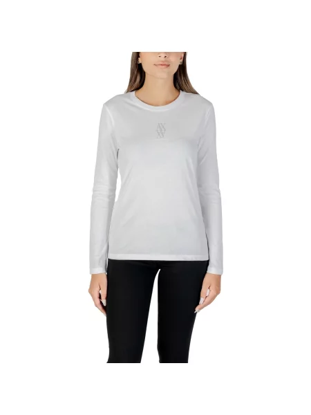 Tričko Eax s dlouhými rukávy bílé