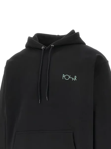 Hanorac cu glugă Polar cu broderie negru