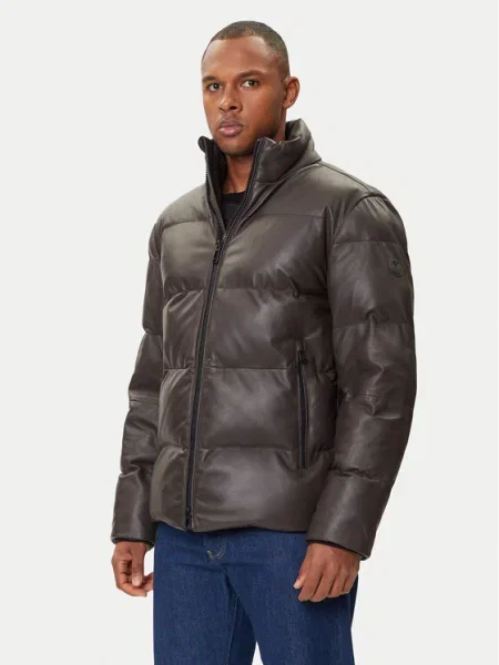 JOOP! Кожено яке 17 Loman кафяв