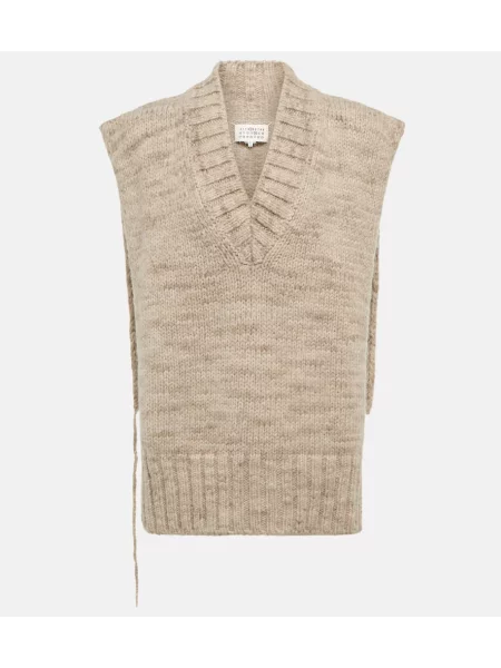 Vestă Maison Margiela de lână bej