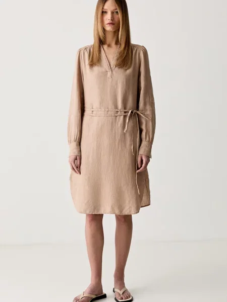 Marc O'Polo rochie de vară din in bej