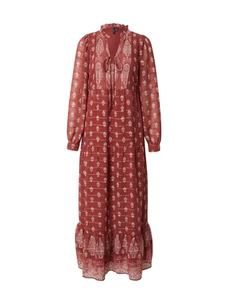 VERO MODA Rochie VMHEDI roşu închis alb