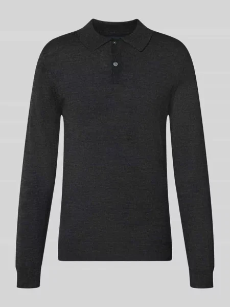 Koszulka polo o kroju regular fit z mieszanki wełny Christian Berg Men