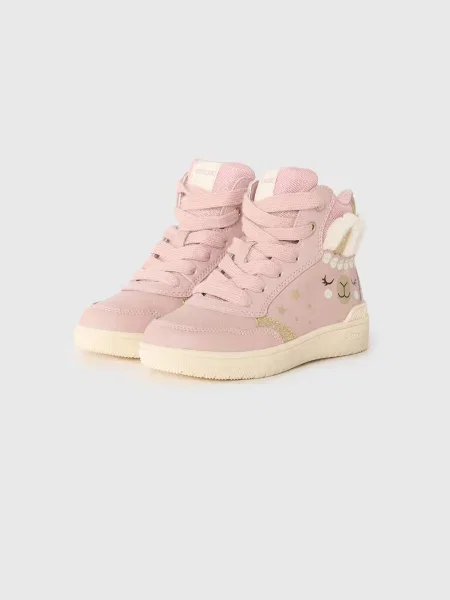 Sneakersy Geox J Washiba M Ružová biela