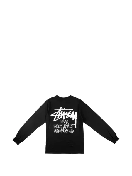 Lung tricou Stüssy streetstyle negru