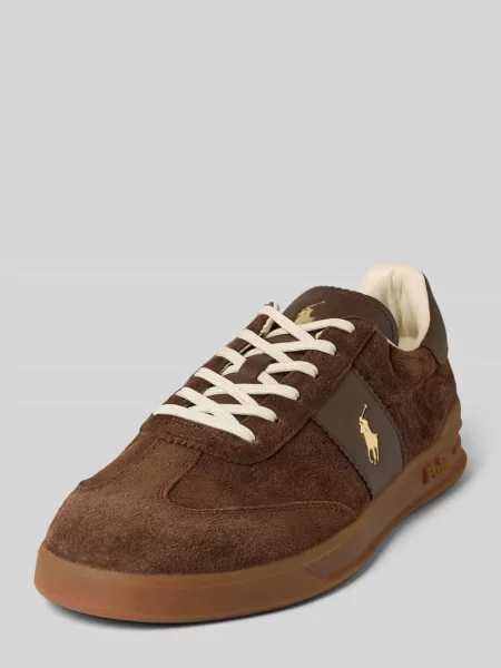 Sneakersy Polo Ralph Lauren brązowe