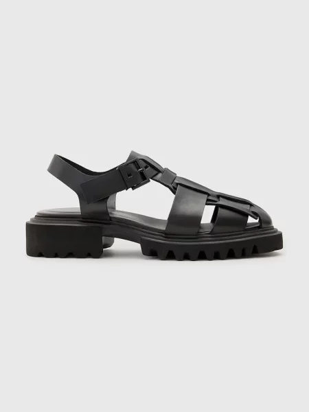 AllSaints sandale de piele Tess Sandal femei negru