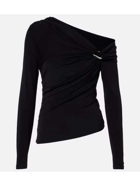 Top Veronica Beard din jerseu negru