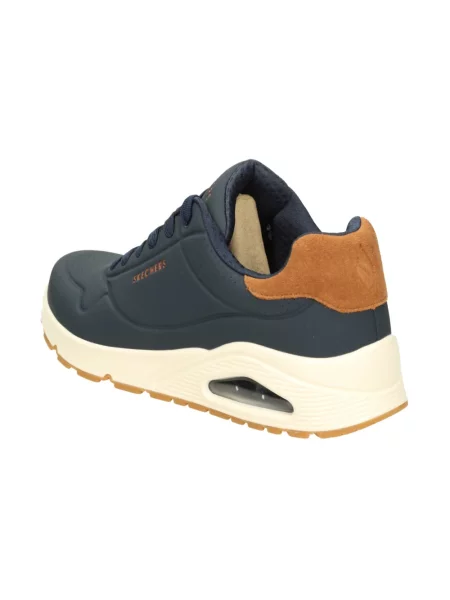 Sneakersy Skechers zamszowe niebieskie