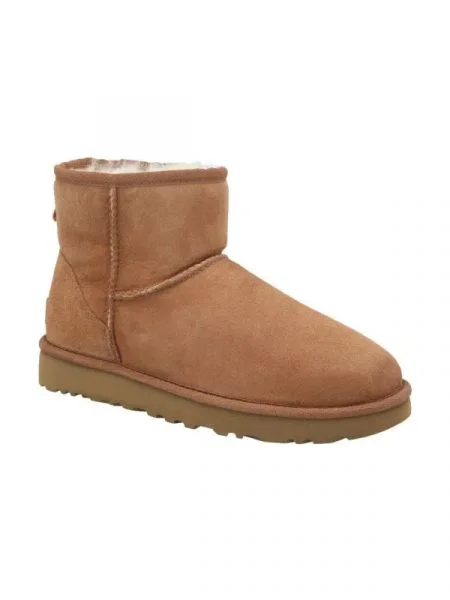 UGG De piele bocanci W Classic Mini II cu adaos de lână