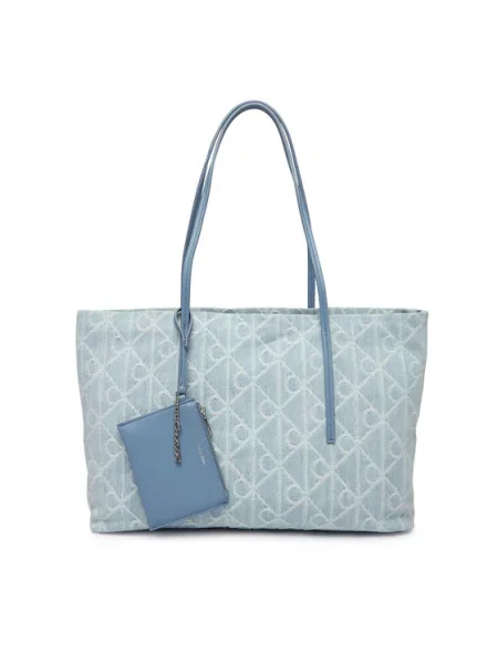 Calvin Klein Nakupovalna torba moder denim / svetlo modra