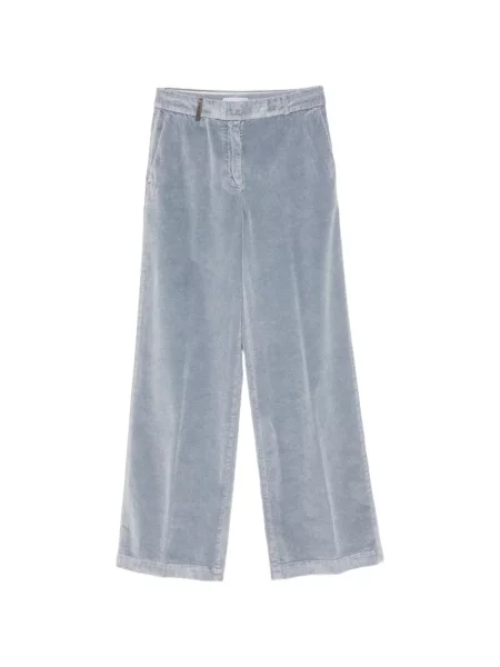 Pantaloni Peserico de catifea cord albastru