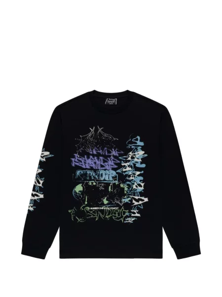 Lung tricou Ripndip cu imagine negru