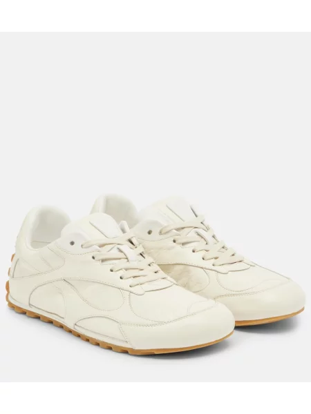 Sneakerși Bottega Veneta din piele alb