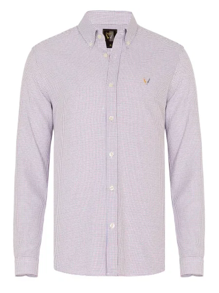 By Diess Collection Cămașă Salustio roșu bordeaux alb