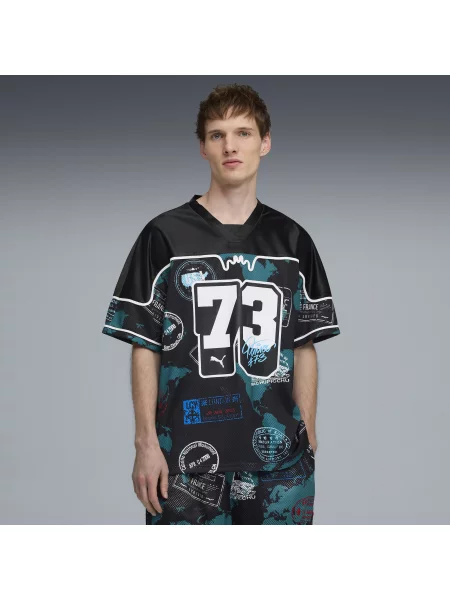 PUMA Męska koszulka do koszykówki ATW Dylan o kroju oversize Akcesoria S czarny
