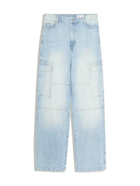 Bershka Pantaloni eleganți deschis albastru