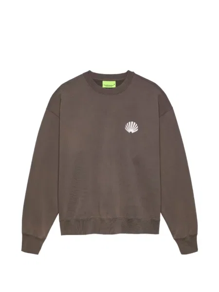 Hanorac crewneck New Amsterdam cu decolteu rotund maro