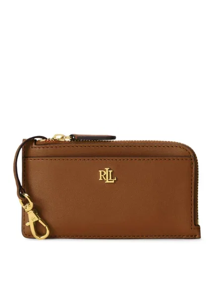 Portfel Lauren Ralph Lauren skórzany brązowy