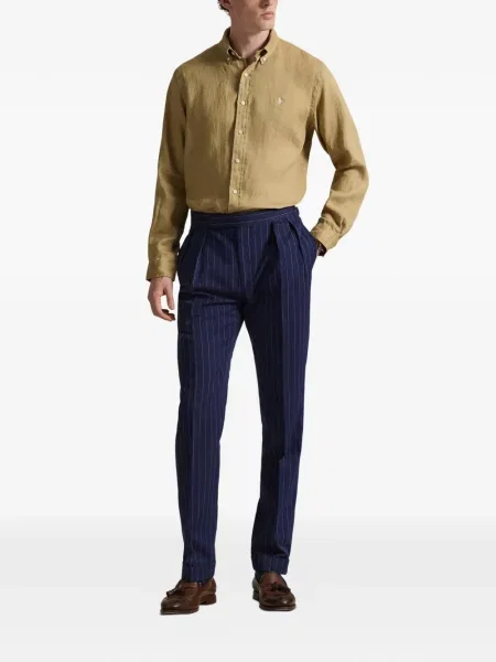 Czapka z daszkiem Polo Ralph Lauren w kratkę z twillu biznesowa niebieska