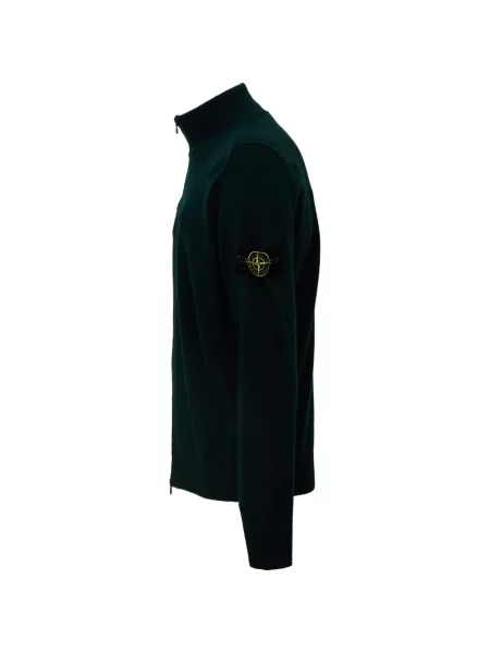 Μάλλινη ζακέτα Stone Island πέτρες πράσινο