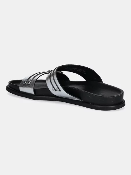 Кожаные шлепанцы Vagabond Shoemakers серебряные