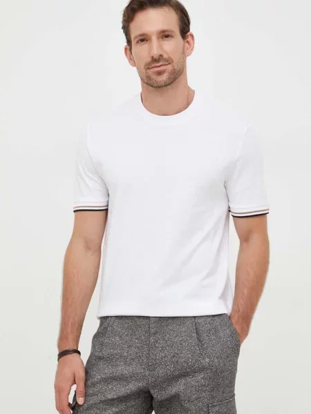 BOSS basic tričko Thompson 04 bílé