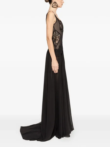 Rochie Nissa din dantelă negru