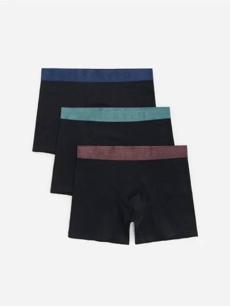 Reserved Set de 3 perechi de boxeri long negru