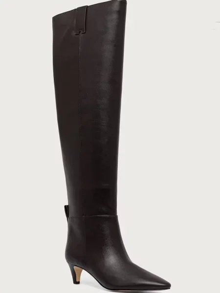 MICHAEL Michael Kors cizme pentru femei din piele Daniela Kitten Boot maro