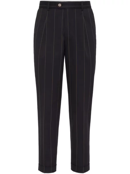 Pantaloni Brunello Cucinelli de lână cu dungi conici