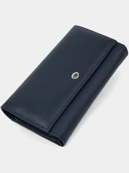Кожаный кошелек St Leather Accessories синий