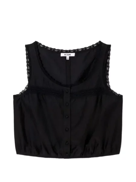Top Re/done din dantelă negru