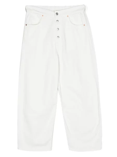 Jeansy straight leg dziecięce Mm6 Maison Margiela białe