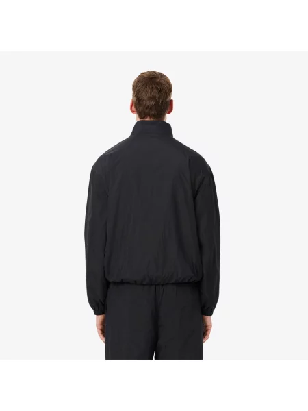 Lacoste Wodoodporna Kurtka Dresowa Z Kapturem czarna