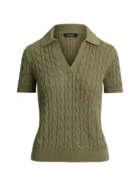 Scurt pulover Lauren Ralph Lauren verde