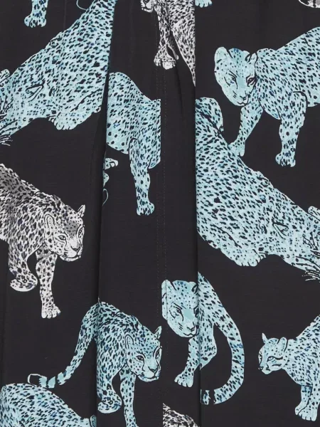 Rochie mini Dvf Diane Von Furstenberg cu imagine cu model leopard negru