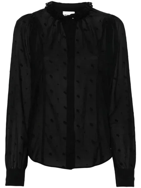 Bluză Marant Etoile cu model floral negru