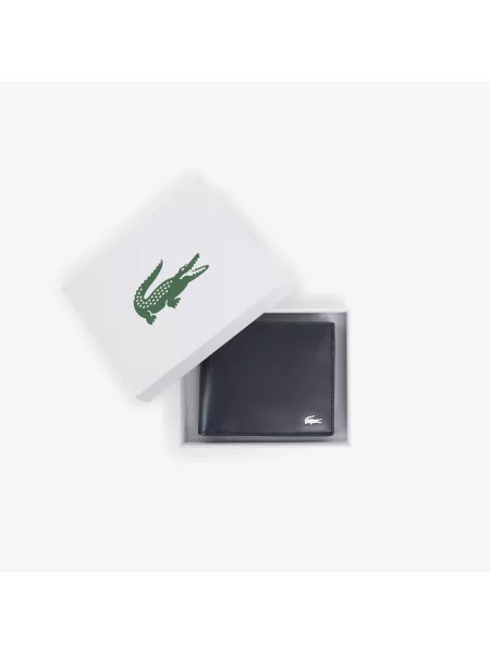 Lacoste Portfel Fitzgerald Ze Skóry granatowy