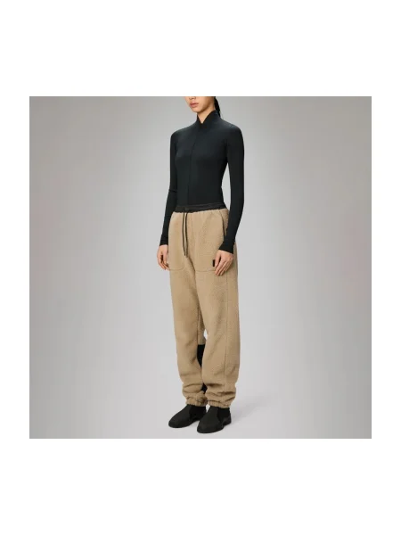 Pantaloni Rains din fleece bej