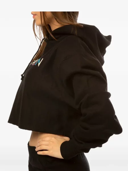 Περικομμένο hoodie Champion μαύρο