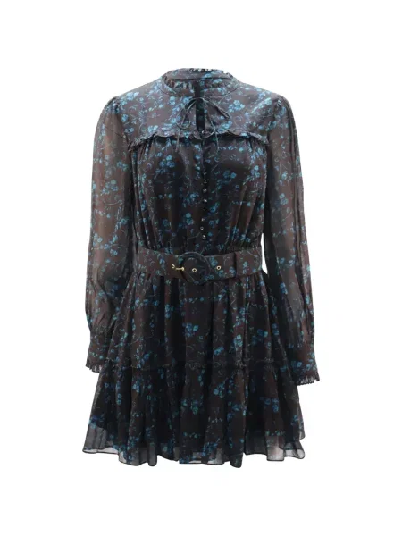 Rochie Nicholas cu model floral cu imagine de costum negru