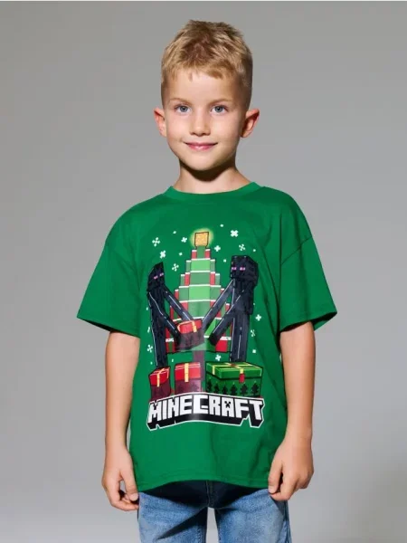 Sinsay Tričko Minecraft zelená