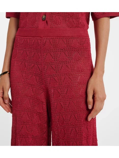Pantaloni Loulou De Saison tricotate roșu