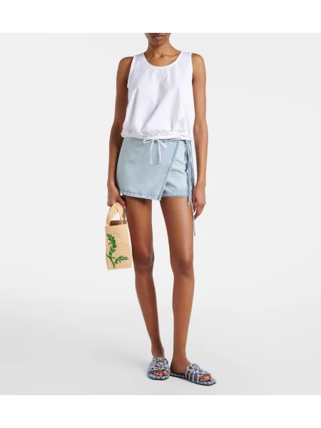 Pantaloni scurți din denim Loewe albastru