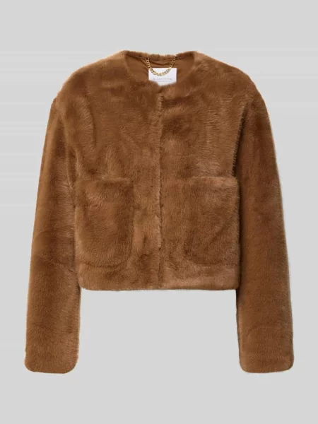 Kurtka w kroju regular fit ze sztucznego futra Rich & Royal brązowa